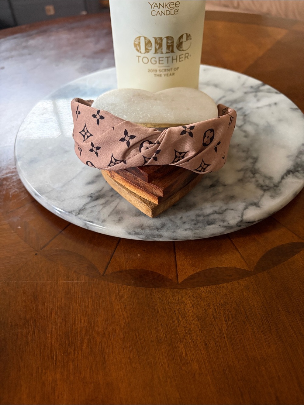 LV Twisted Headband in light brown